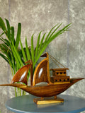 Wooden House Boat: Artisan - Crafted Tabletop Elegance - Sowpeace - Wooden House Boat: Artisan - Crafted Tabletop Elegance - Wood - WDHB - WDN - TT - Sowpeace