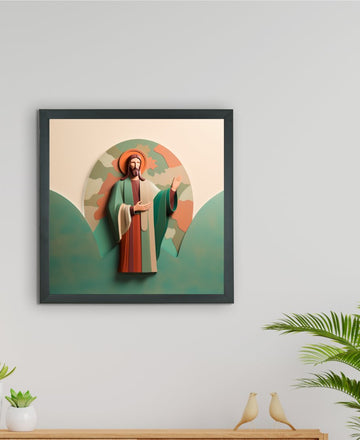Words of Hope: Sowpeace's Premium Jesus Wall Art Canvas – Handcrafted Indian-Inspired Art for Stylish and Faithful Home Decor — alternate view