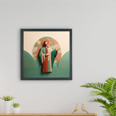 Words of Hope: Sowpeace's Premium Jesus Wall Art Canvas – Handcrafted Indian-Inspired Art for Stylish and Faithful Home Decor - Additional View
