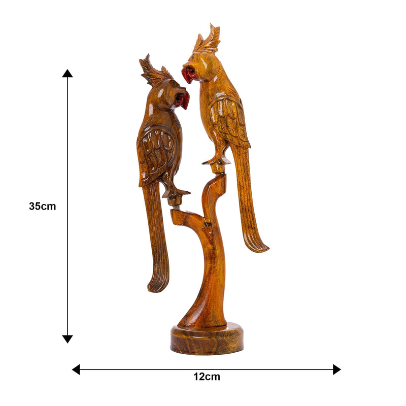 Sowpeace Wooden Parrot Set: Artisan Tabletop Decor – view 5