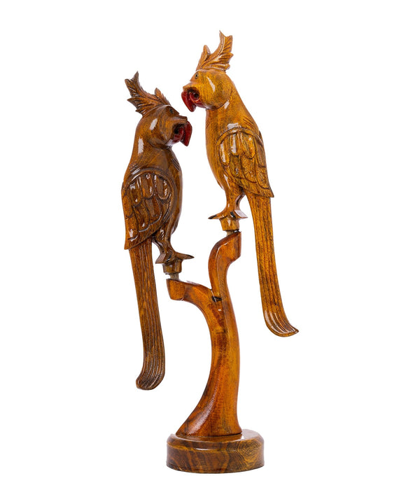 Sowpeace Wooden Parrot Set: Artisan Tabletop Decor — image 3