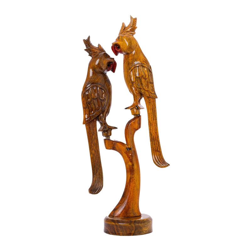 Sowpeace Wooden Parrot Set: Artisan Tabletop Decor – view 3
