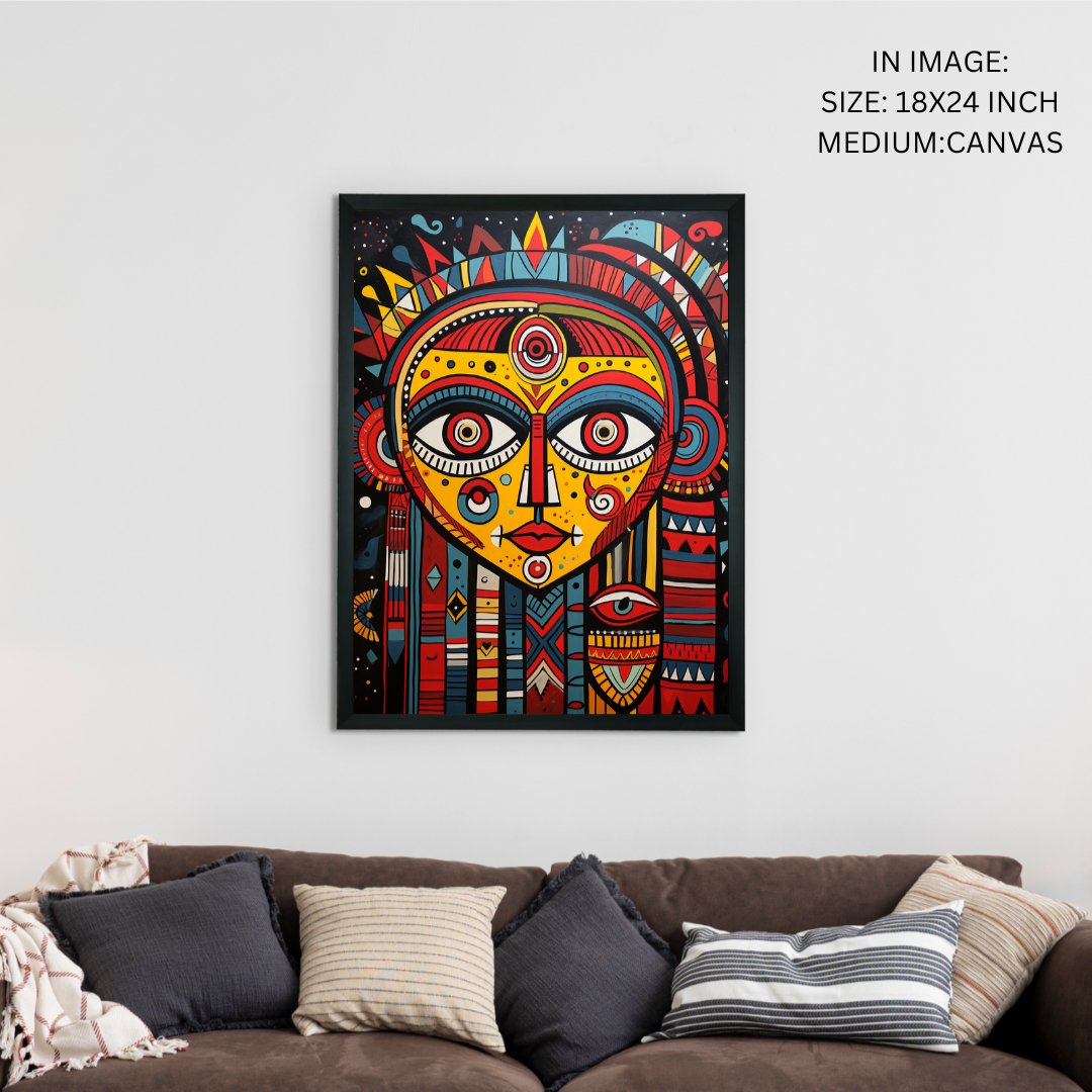 Abstract Big Eyes: Artisan Canvas Wall Decor Masterpiece -Wall painting-Chitran by sowpeace-Abstract Big Eyes: Artisan Canvas Wall Decor Masterpiece-CH-WRT-MBEA-Sowpeace