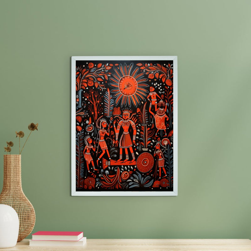 Sunny Soulmates: Sowpeace Handcrafted Family Love Canvas – Premium Indian-Inspired Art for Stylish Home Interiors – view 1