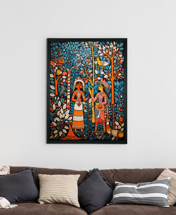 Sowpeace: Women & Trees Handcrafted Art – Premium Indian-Inspired Canvas Print for Elegant Home Decoration — alternate view