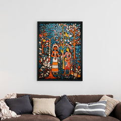 Sowpeace: Women & Trees Handcrafted Art – Premium Indian-Inspired Canvas Print for Elegant Home Decoration - Additional View