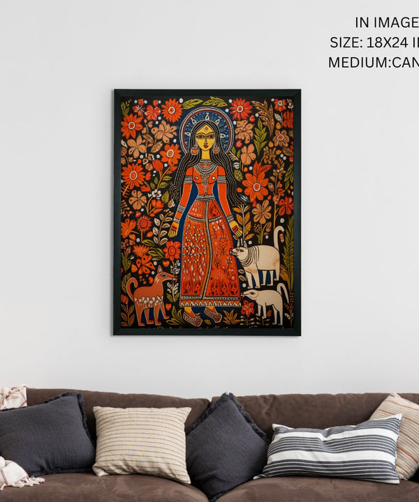 Blooming Soul: Sowpeace Handcrafted Abstract Canvas – Premium Indian-Inspired Art for Stylish and Contemporary Decor — image 5