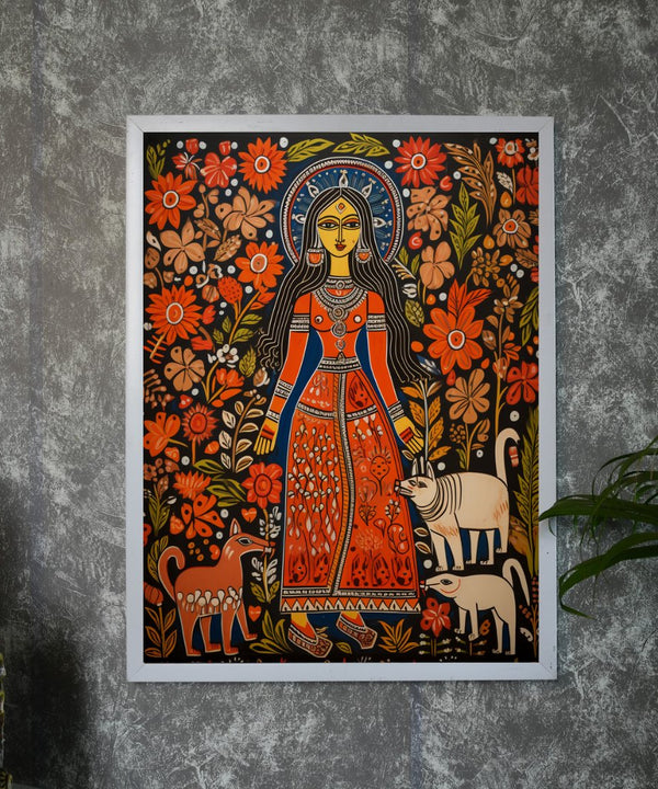 Blooming Soul: Sowpeace Handcrafted Abstract Canvas – Premium Indian-Inspired Art for Stylish and Contemporary Decor — main view