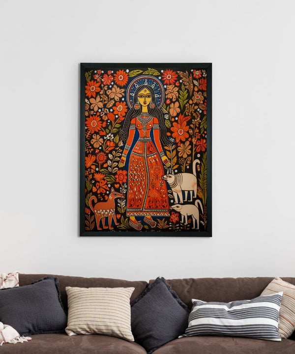 Blooming Soul: Sowpeace Handcrafted Abstract Canvas – Premium Indian-Inspired Art for Stylish and Contemporary Decor — image 2