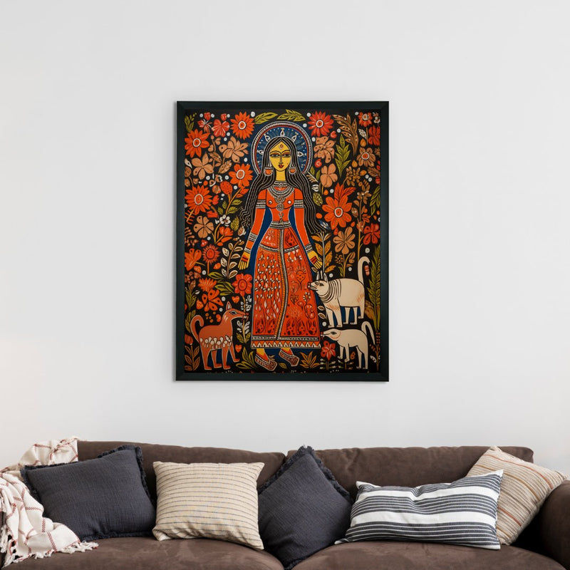 Blooming Soul: Sowpeace Handcrafted Abstract Canvas – Premium Indian-Inspired Art for Stylish and Contemporary Decor – view 2