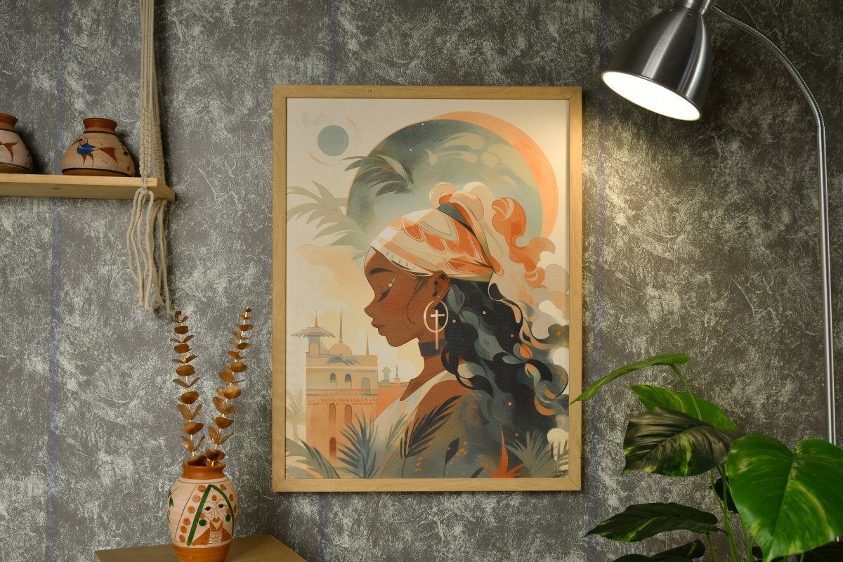 Chitran Boho Girl Wall Art -Wall painting-Chitran by sowpeace-Chitran Boho Girl Wall Art-CH-WRT-LOS2-Sowpeace
