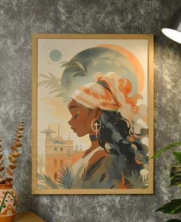 Sowpeace's Handcrafted Boho Sunny Day Abstract Wall Art – Premium Set of 2, Indian-Inspired Canvas Decor — alternate view
