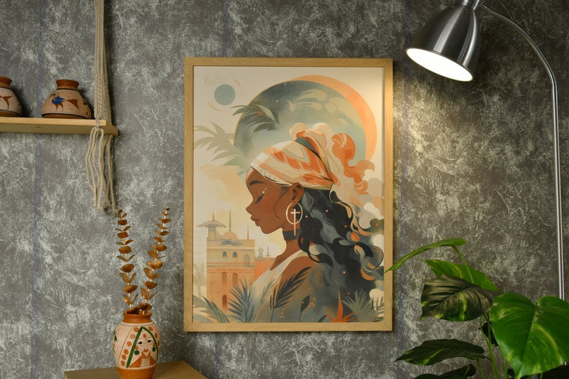 Sowpeace's Handcrafted Boho Sunny Day Abstract Wall Art – Premium Set of 2, Indian-Inspired Canvas Decor – view 2