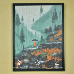 Chitran Nordic Umbrella In The Rain Wall Art -Wall painting-Chitran by sowpeace-Chitran Nordic Umbrella In The Rain Wall Art-CH-WRT-AOLP-Sowpeace