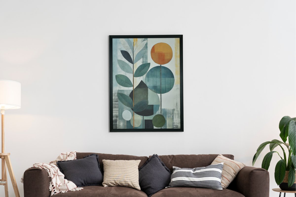 Chitran Scandinavian Sphere Leaves Abstract Wall Art -Wall painting-Chitran by sowpeace-Chitran Scandinavian Sphere Leaves Abstract Wall Art--Sowpeace