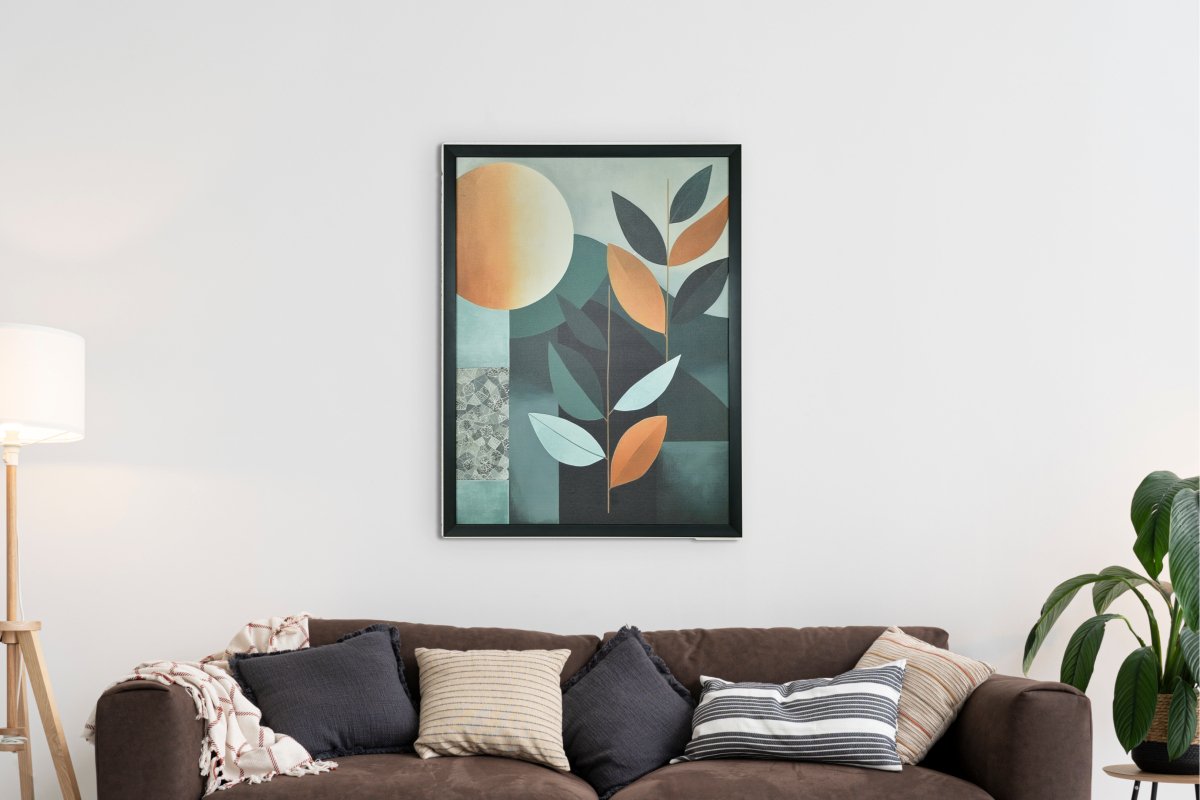 Sowpeace's Handcrafted Scandinavian Sphere Leaves Abstract Wall Art – Premium Canvas Prints for Contemporary Home Decor