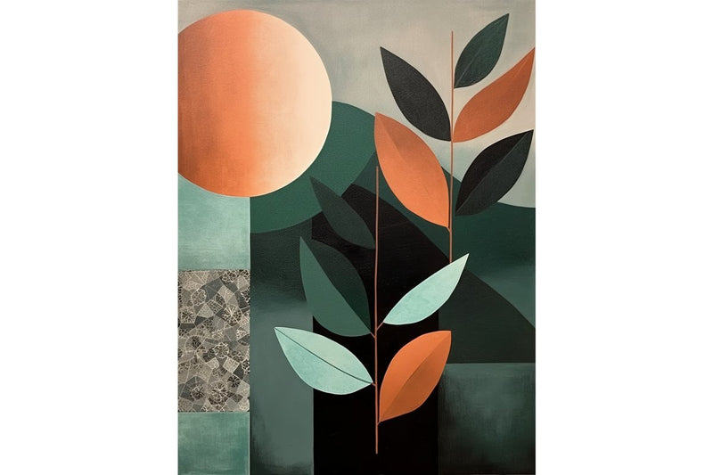Sowpeace's Handcrafted Scandinavian Sphere Leaves Abstract Wall Art – Premium Canvas Prints for Contemporary Home Decor – view 16