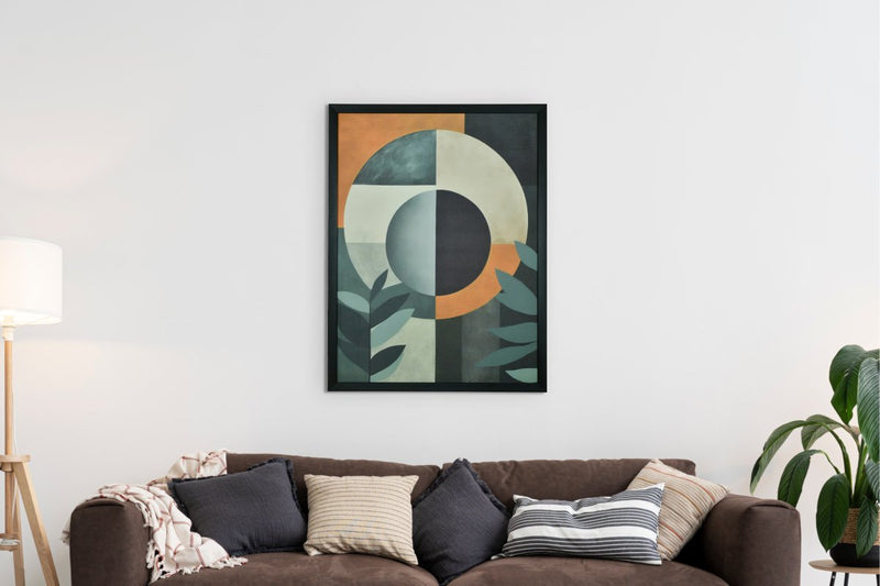 Sowpeace's Handcrafted Scandinavian Sphere Leaves Abstract Wall Art – Premium Canvas Prints for Contemporary Home Decor – view 6