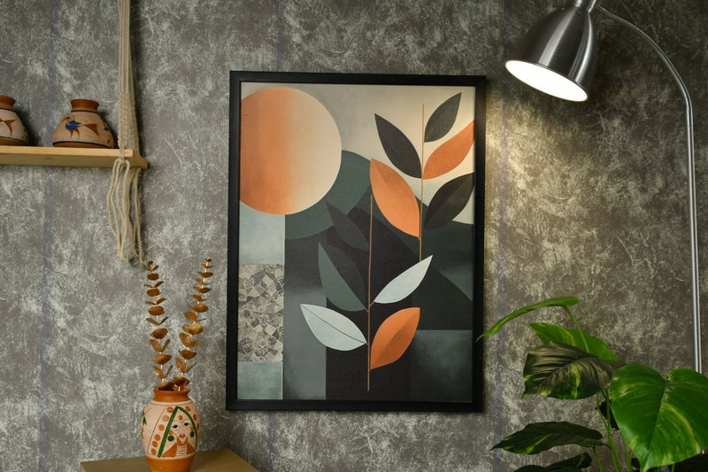 Sowpeace's Handcrafted Scandinavian Sphere Leaves Abstract Wall Art – Premium Canvas Prints for Contemporary Home Decor – view 3