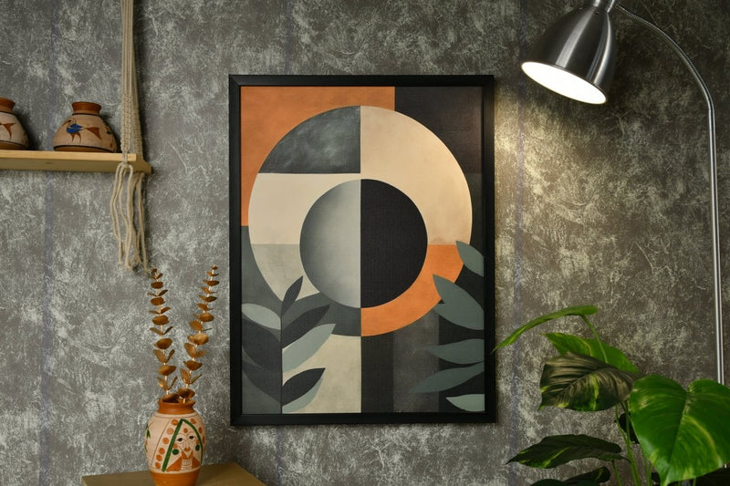 Sowpeace's Handcrafted Scandinavian Sphere Leaves Abstract Wall Art – Premium Canvas Prints for Contemporary Home Decor – view 4