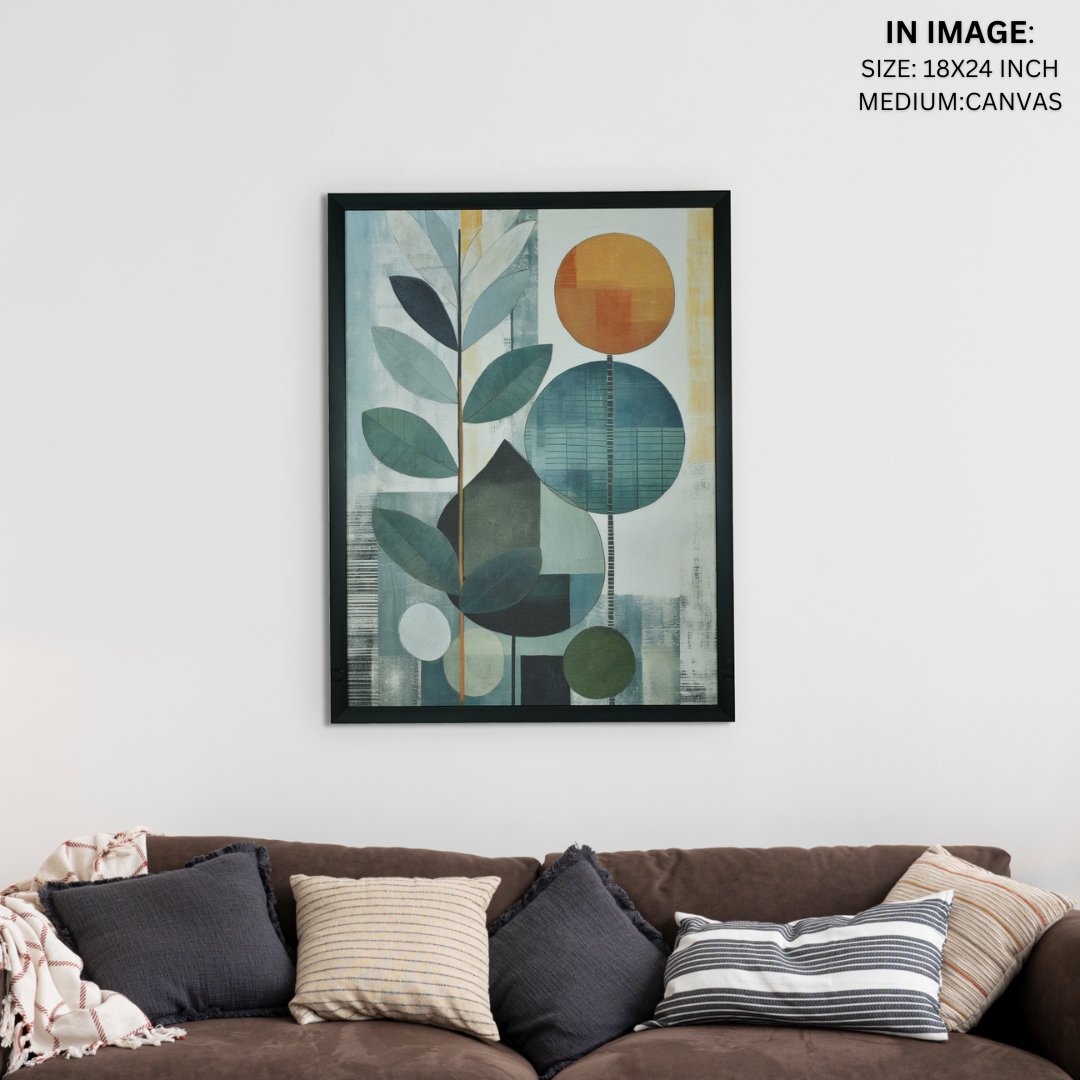 Sowpeace's Handcrafted Scandinavian Sphere Leaves Abstract Wall Art – Premium Canvas Prints for Contemporary Home Decor