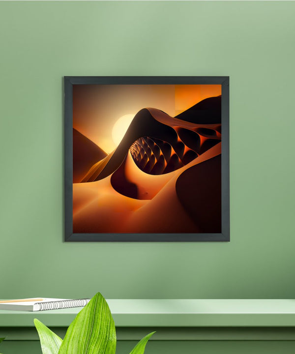 Sowpeace's Handcrafted Bohemian Sand Dune Abstract Wall Art – Premium Set of 2, Indian-Inspired Canvas Decor — image 3