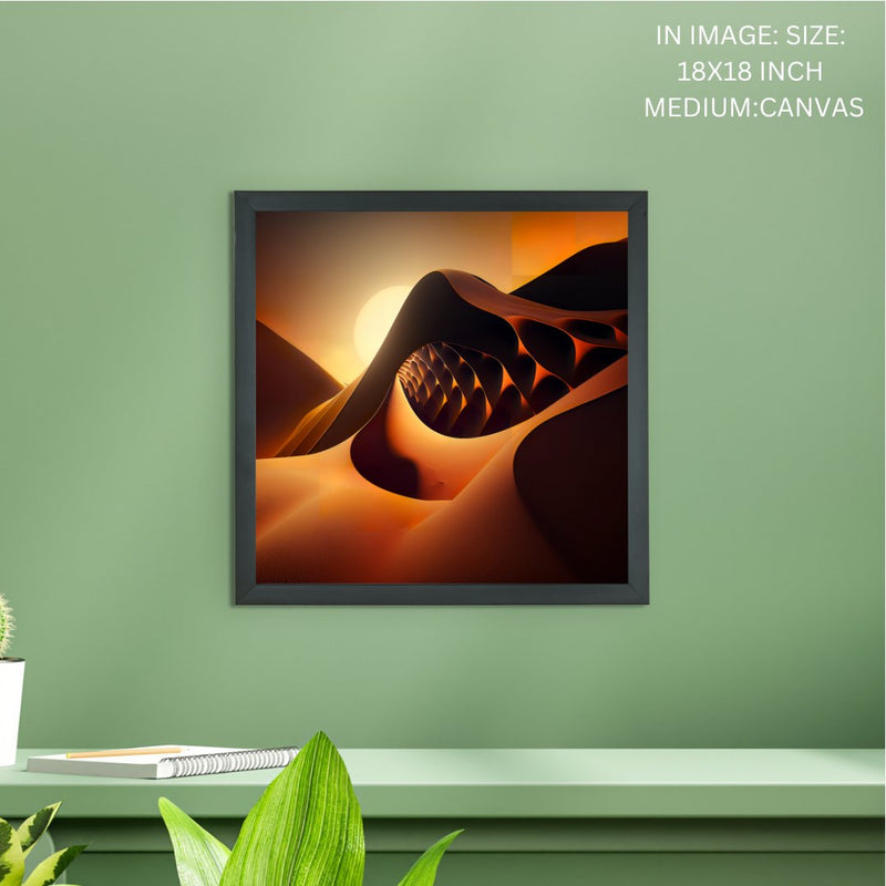 Sowpeace's Handcrafted Bohemian Sand Dune Abstract Wall Art – Premium Set of 2, Indian-Inspired Canvas Decor – view 5