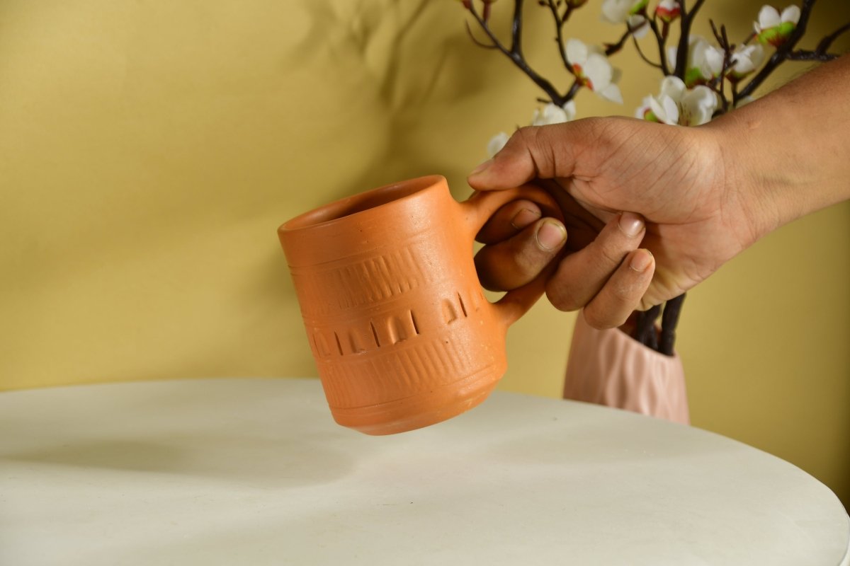 Unglazed Coffee Mug: Stylish Home Decor & Kitchenware