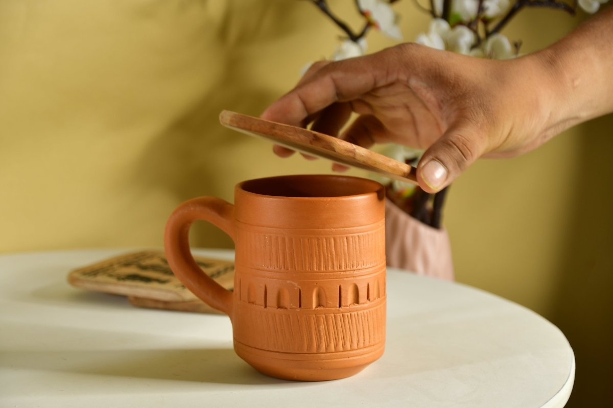 Unglazed Coffee Mug: Stylish Home Decor & Kitchenware