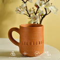 Etched Print Unglazed Terracotta Mug -Utensils-Sowpeace-Etched Print Unglazed Terracotta Mug-Terr-Uten-Terr-CMUGH-3-Sowpeace