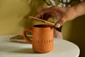 Etched Print Unglazed Terracotta Mug -Utensils-Sowpeace-Etched Print Unglazed Terracotta Mug-Terr-Uten-Terr-CMUGH-Sowpeace