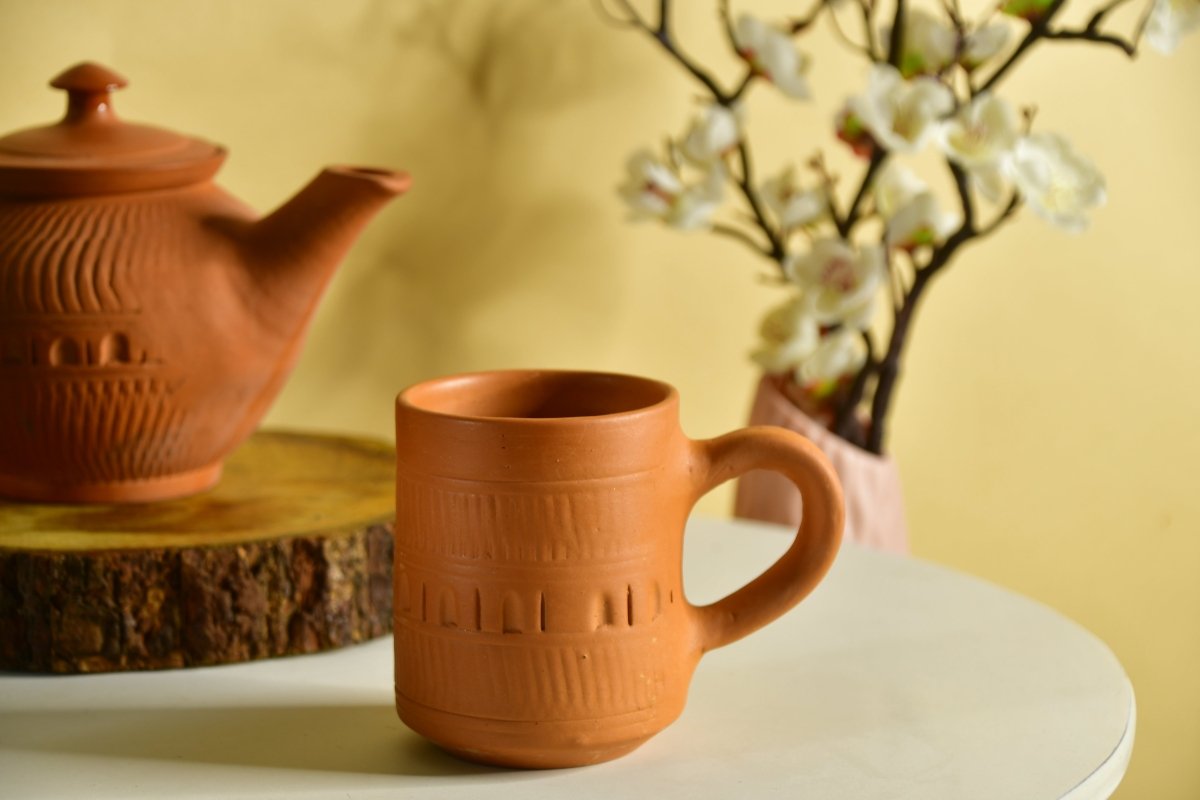 Unglazed Coffee Mug: Stylish Home Decor & Kitchenware