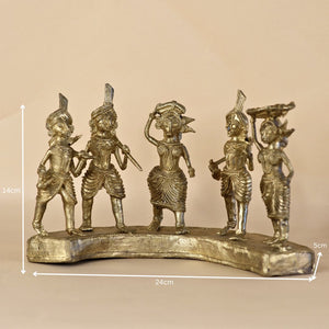 Exquisite Brass Dhokra Art Farmers Set: Premium Decor -Dhokra-Sowpeace-Exquisite Brass Dhokra Art Farmers Set: Premium Decor-Dok-LORSF-BR-TT-Sowpeace