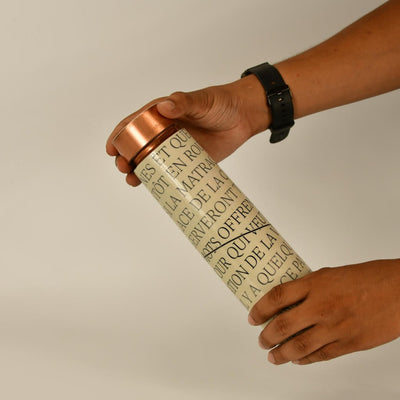 Copper Bottle Modern Quote: Stylish Decor and Utility