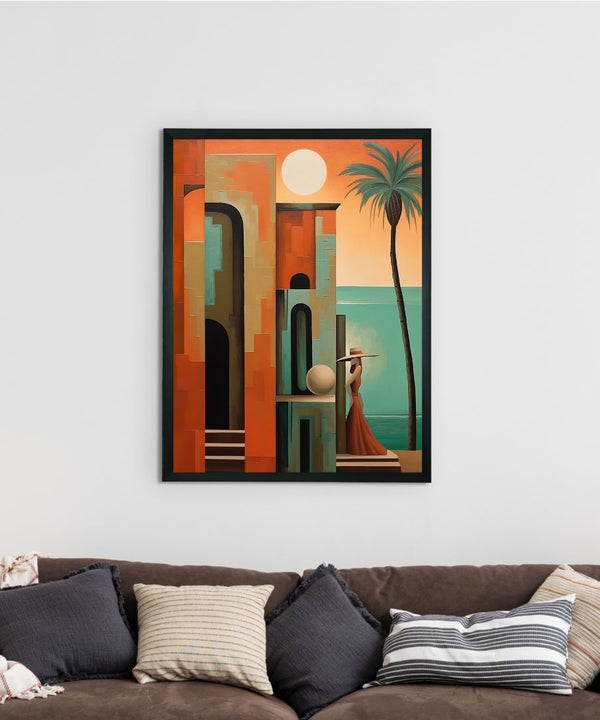 Sowpeace's Handcrafted Premium Boho Sunny Day Art with Frame – Indian-Inspired Canvas Print for Modern and Artistic Home Decor — image 2