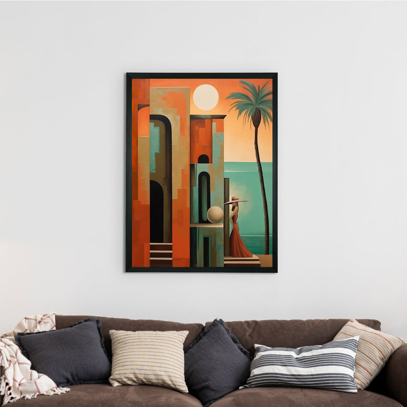 Sowpeace's Handcrafted Premium Boho Sunny Day Art with Frame – Indian-Inspired Canvas Print for Modern and Artistic Home Decor – view 2