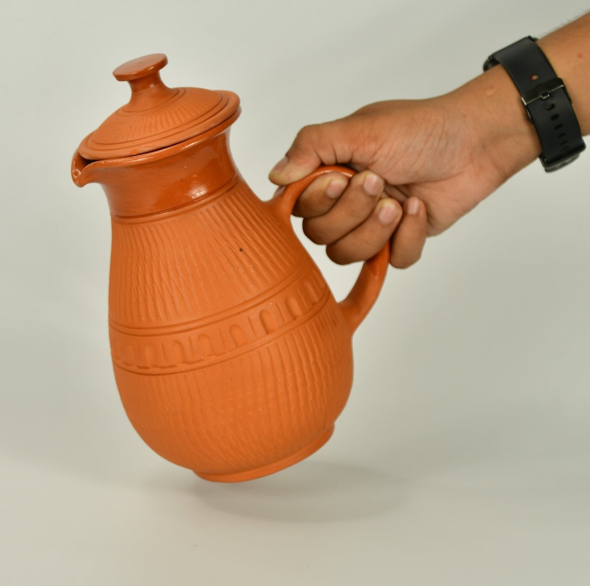 Terracotta Water Jug: Artisan Elegance for Home and Kitchen