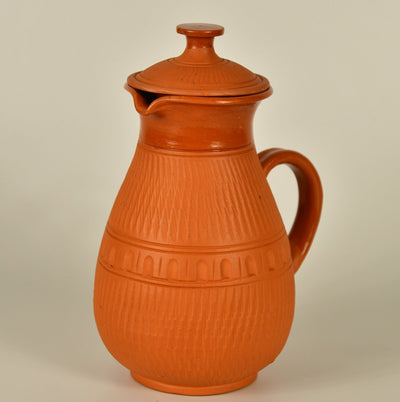 Terracotta Water Jug: Artisan Elegance for Home and Kitchen