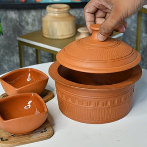 Large Terracotta Handi serveware with Lid -Utensils-Sowpeace-Large Terracotta Handi serveware with Lid-Terr-Uten-Terr-TCSW-Sowpeace