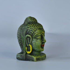 Meditating Buddha Head Terracotta Sculpture -terracotta tabletop-Sowpeace-Meditating Buddha Head Terracotta Sculpture-Terr-Terr-TT-TBHG-Sowpeace