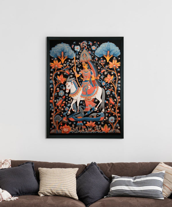 Find Your Inner Rider: Sowpeace Handcrafted Abstract Art – Premium Indian-Inspired Canvas Print for Modern Decor — image 2