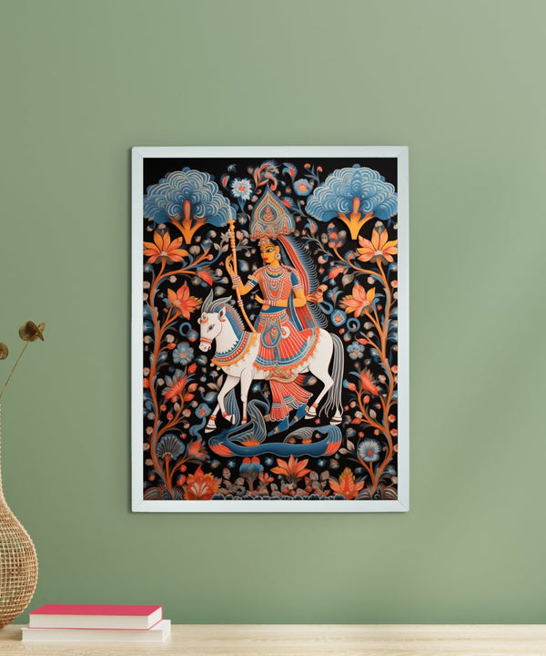 Find Your Inner Rider: Sowpeace Handcrafted Abstract Art – Premium Indian-Inspired Canvas Print for Modern Decor — main view