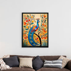 Find Your Paradise: Sowpeace Handcrafted Peacock Canvas – Premium Indian-Inspired Art for Stylish Home Interiors - Additional View