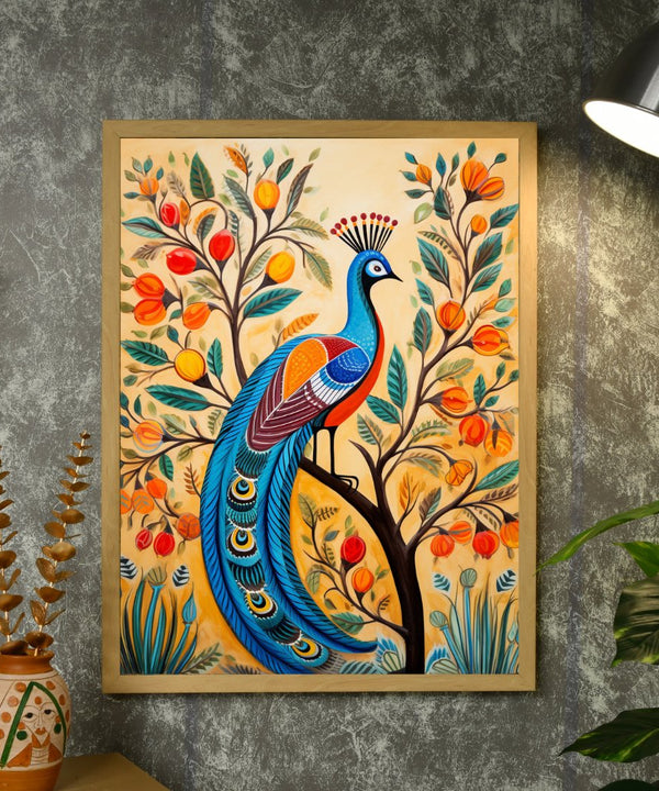 Find Your Paradise: Sowpeace Handcrafted Peacock Canvas – Premium Indian-Inspired Art for Stylish Home Interiors — image 4