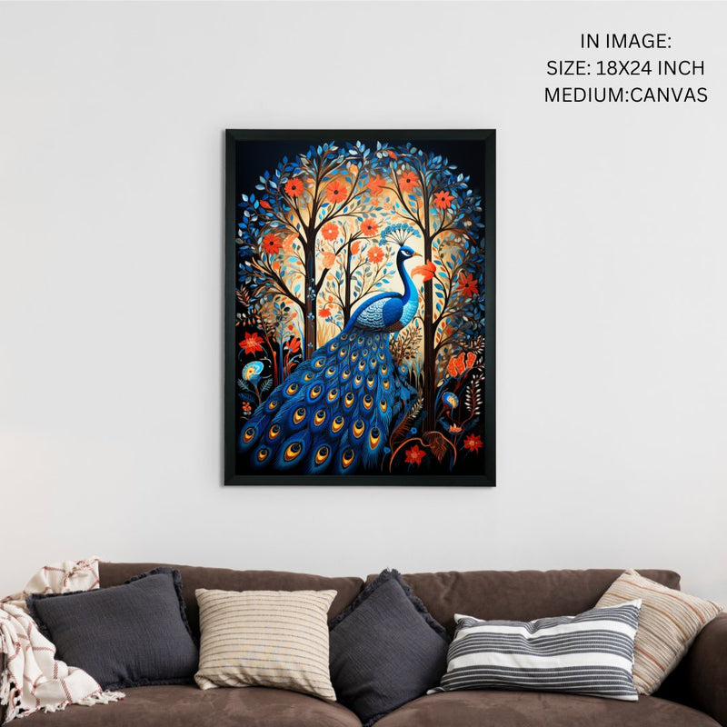 Sowpeace Harmony: Find Your Forest Peacock – Premium Handcrafted Canvas Art for Elegant and Contemporary Interiors – view 5