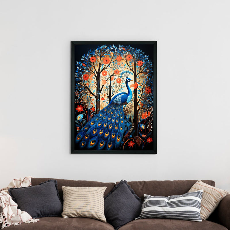 Sowpeace Harmony: Find Your Forest Peacock – Premium Handcrafted Canvas Art for Elegant and Contemporary Interiors – view 2