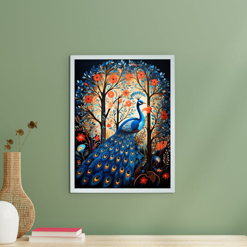 Sowpeace Harmony: Find Your Forest Peacock – Premium Handcrafted Canvas Art for Elegant and Contemporary Interiors – view 1