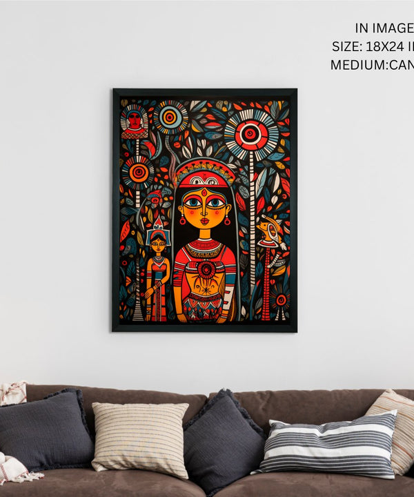 Whispers of Confidence: Sowpeace Handcrafted Canvas – Premium Indian-Inspired Art for Modern and Stylish Home Decor — image 5