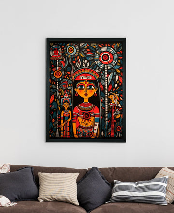 Whispers of Confidence: Sowpeace Handcrafted Canvas – Premium Indian-Inspired Art for Modern and Stylish Home Decor — alternate view