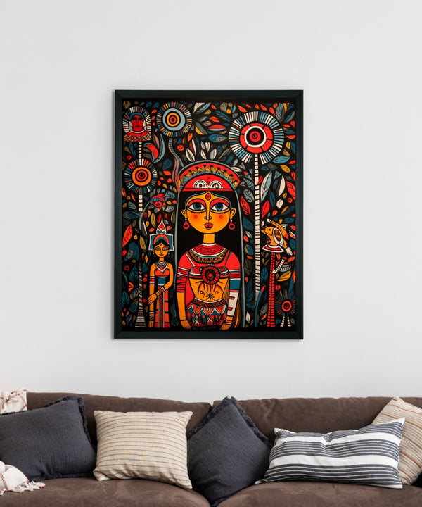 Whispers of Confidence: Sowpeace Handcrafted Canvas – Premium Indian-Inspired Art for Modern and Stylish Home Decor — image 2